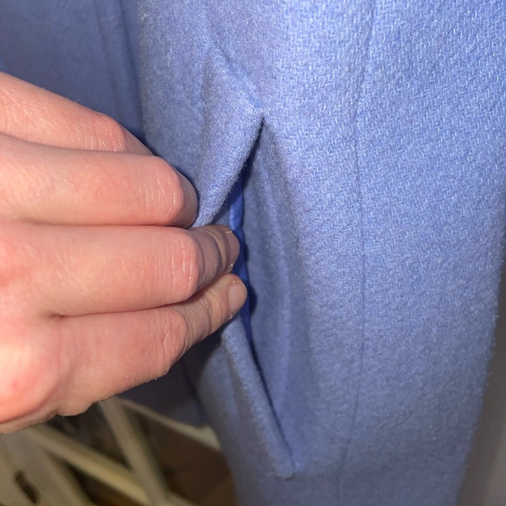 J Crew periwinkle coat - Picture 3 of 9